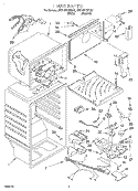 LINER Diagram and Parts List for 8ET21PKXFW01  Whirlpool Refrigerator