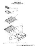 SHELF Diagram and Parts List for ET16JKYSW00  Whirlpool Refrigerator