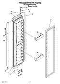 FREEZER DOOR PARTS Diagram and Parts List for KSSS48FTX02  KitchenAid Refrigerator