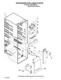 REFRIGERATOR LINER PARTS Diagram and Parts List for 3WSC20N4AY00  Whirlpool Refrigerator