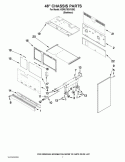 48`` CHASSIS PARTS Diagram and Parts List for KDRU783VSS02  KitchenAid Range