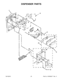 DISPENSER PARTS Diagram and Parts List for KSSC42QVS05  KitchenAid Refrigerator