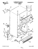 CABINET Diagram and Parts List for ET18SKRAW01  Whirlpool Refrigerator