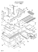 SHELF Diagram and Parts List for 3VET20DKFW01  Whirlpool Refrigerator