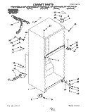 CABINET Diagram and Parts List for RT14GDXAW00  Roper Refrigerator