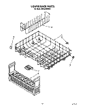 LOWER RACK Diagram and Parts List for KUDA22SWWH1  KitchenAid Dishwasher