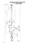 BRAKE AND DRIVE TUBE Diagram and Parts List for 4LSC8255BQ3  Whirlpool Washer