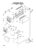 ICE MAKER Diagram and Parts List for KTRP22EKWH00  KitchenAid Refrigerator