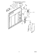 INNER DOOR Diagram and Parts List for DU935QWDB0  Whirlpool Dishwasher