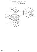 INTERNAL OVEN Diagram and Parts List for RBD275PDB2  Whirlpool Wall Oven