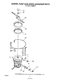 HEATER, PUMP AND LOWER SPRAY ARM Diagram and Parts List for DU9000XR2  Whirlpool Dishwasher