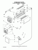 ICEMAKER PARTS Diagram and Parts List for M0RXEMMWB01  Whirlpool Refrigerator
