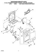 DISPENSER FRONT PARTS Diagram and Parts List for KSCS25INSS01  KitchenAid Refrigerator