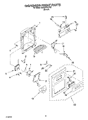DISPENSER FRONT Diagram and Parts List for 4KSRS22CHT02  KitchenAid Refrigerator