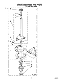 BRAKE AND DRIVE TUBE Diagram and Parts List for LBV5133AW0  Whirlpool Washer