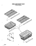 SHELF AND BASKET Diagram and Parts List for EV190NXSW01  Whirlpool Freezer