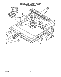 DOOR AND LATCH Diagram and Parts List for KUDP220T6  KitchenAid Dishwasher