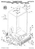 CABINET PARTS Diagram and Parts List for KSRK25ILBT03  KitchenAid Refrigerator