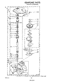 GEARCASE Diagram and Parts List for 3LA5580XSW2  Whirlpool Washer