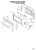 MICROWAVE DOOR PARTS, OPTIONAL PARTS Diagram and Parts List for KBHC179JBL04  KitchenAid Microwave Oven Combo