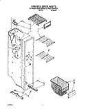 FREEZER LINER Diagram and Parts List for KSRC25DAWH01  KitchenAid Refrigerator