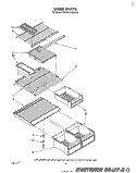 SHELF Diagram and Parts List for ET16XK1MWR2  Whirlpool Refrigerator