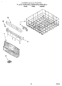 LOWER RACK Diagram and Parts List for KUDR24SEBL5  KitchenAid Dishwasher