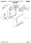 FRAME AND CONSOLE Diagram and Parts List for TUD7000Y1  Whirlpool Dishwasher