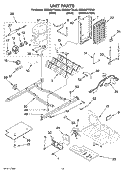 UNIT PARTS Diagram and Parts List for KSRX22FTWH00  KitchenAid Refrigerator
