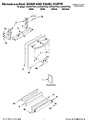 DOOR AND PANEL PARTS Diagram and Parts List for KUDS03FTBL0  KitchenAid Dishwasher