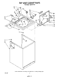 TOP AND CABINET, LITERATURE AND OPTIONAL Diagram and Parts List for LA6500XPW5  Whirlpool Washer