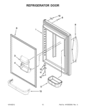 REFRIGERATOR DOOR Diagram and Parts List for GB2FHDXWS08  Whirlpool Refrigerator