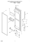 REFRIGERATOR DOOR Diagram and Parts List for CS25AEXHN00  Crosley Refrigerator