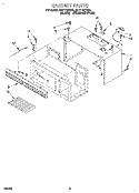 CABINET Diagram and Parts List for MH7110XBB5  Whirlpool Microwave