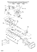 MOTOR AND ICE CONTAINER Diagram and Parts List for KSRW25FHBT02  KitchenAid Refrigerator