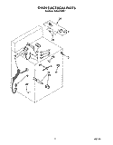 OVEN ELECTRICAL Diagram and Parts List for SF395PEWW1  Whirlpool Range