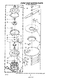 PUMP AND MOTOR Diagram and Parts List for SHU99052  Whirlpool Dishwasher