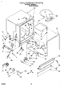 TUB ASSEMBLY, LIT/OPTIONAL Diagram and Parts List for TUD3000Y3  Whirlpool Dishwasher