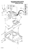 MACHINE BASE PARTS Diagram and Parts List for LSQ9110LG1  Whirlpool Washer