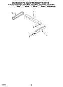 MICROWAVE COMPARTMENT PARTS Diagram and Parts List for GMC305PRS01  Whirlpool Microwave Oven Combo