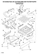 EVAPORATOR ICE CUTTER GRID AND WATER PARTS Diagram and Parts List for CSW45PA1D  Whirlpool Ice Maker