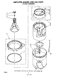 AGITATOR, BASKET AND TUB Diagram and Parts List for LA3400XMW3  Whirlpool Washer