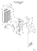 AIR FLOW Diagram and Parts List for 6ED20TKXGW03  Whirlpool Refrigerator