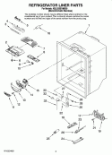 REFRIGERATOR LINER PARTS Diagram and Parts List for KBLS20EVMS00  KitchenAid Refrigerator