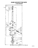 BRAKE AND DRIVE TUBE Diagram and Parts List for KAWE900TWH1  KitchenAid Washer