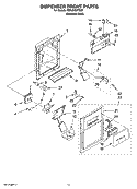 DISPENSER FRONT PARTS Diagram and Parts List for ED2JHEXTS00  Whirlpool Refrigerator