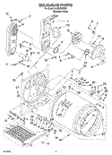 BULKHEAD Diagram and Parts List for LGQ9508KQ0  Whirlpool Dryer