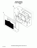 DOOR PARTS Diagram and Parts List for 7MWGD5700YW0  Whirlpool Dryer