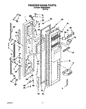 FREEZER DOOR Diagram and Parts List for 6ED22DQXAW01  Whirlpool Refrigerator