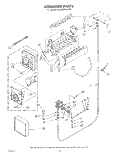 ICE MAKER Diagram and Parts List for ED25PMXRWR2  Whirlpool Refrigerator